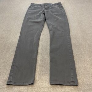 AG Adriano Goldschmied The Everett Pants Mens 33x32 Gray Slim Straight Chino